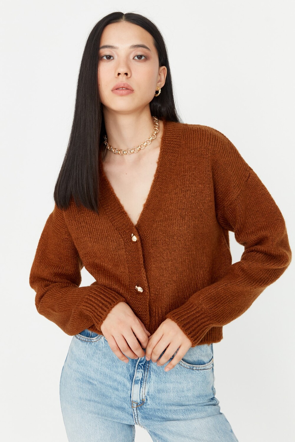 

Кардиган TRENDYOLMİLLA, зеленый