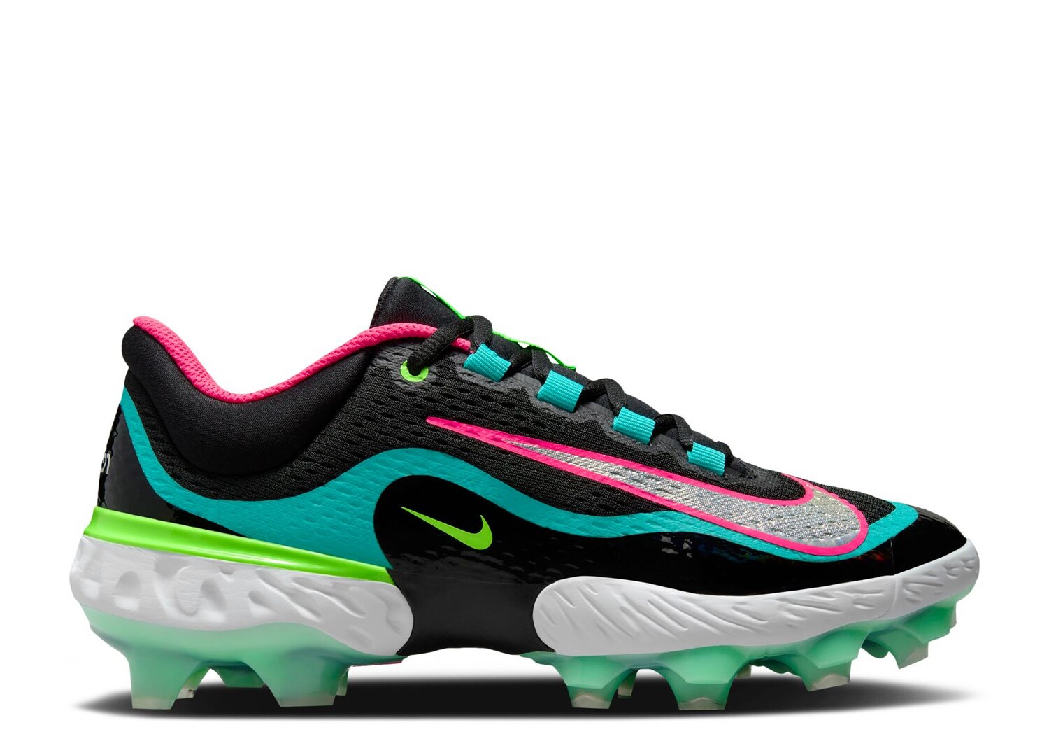 

Кроссовки Nike Alpha Huarache Elite 4 Low Mcs 'Black Teal Pink', черный