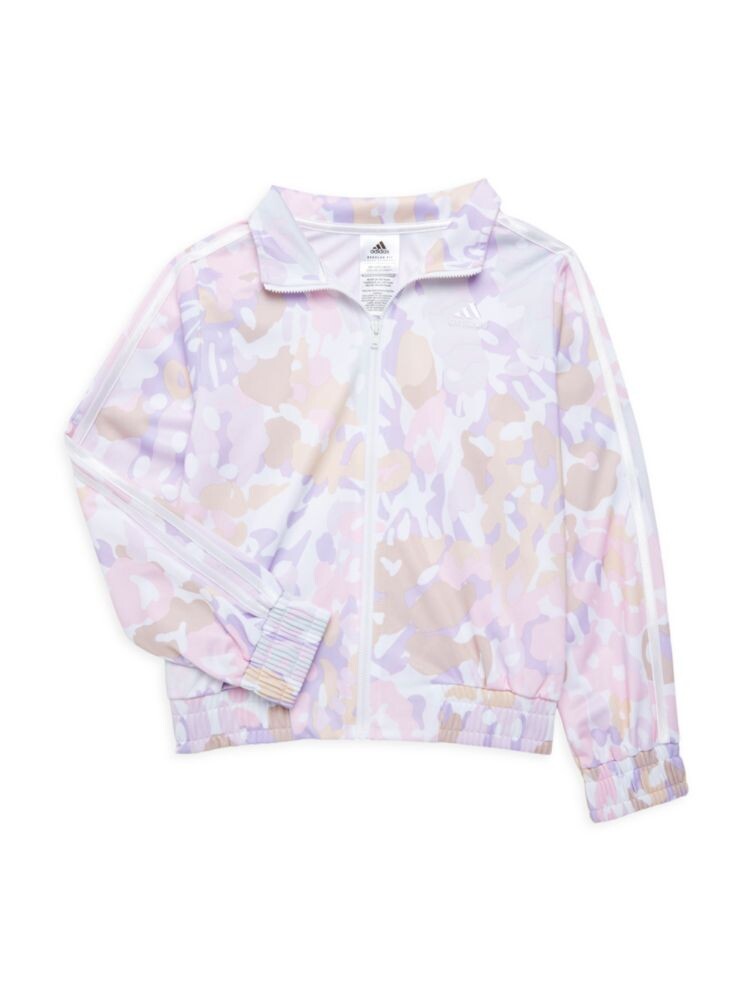 

Спортивная куртка из трикотажа с цветочным принтом для девочек Garden Adidas, цвет White Multi