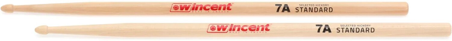 

Барабанные палочки Wincent Hickory - 7A - Деревянный наконечник