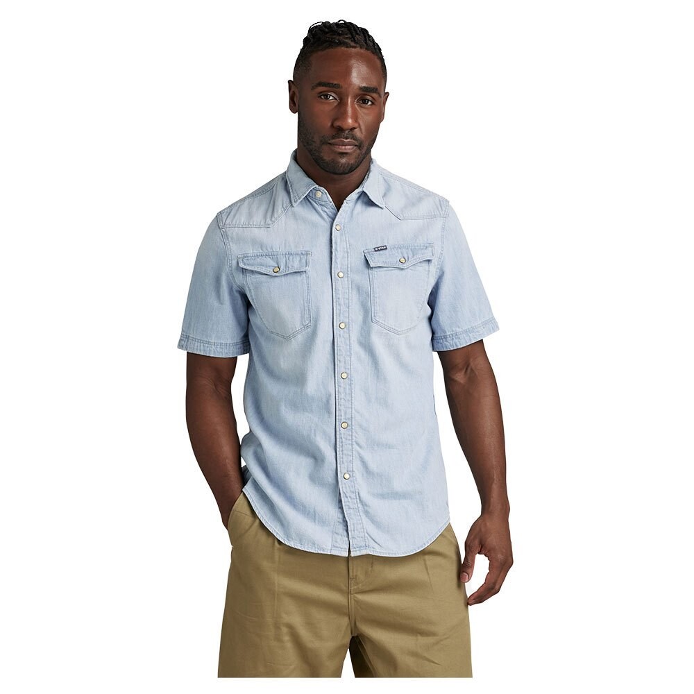 

Рубашка с коротким рукавом G-Star 3301 Slim Fit, синий