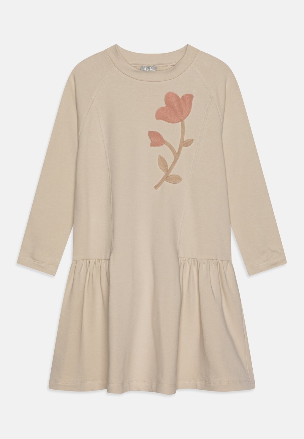 

Летнее платье Dress Flower Appliqué Il Gufo, цвет sesame/powder rose