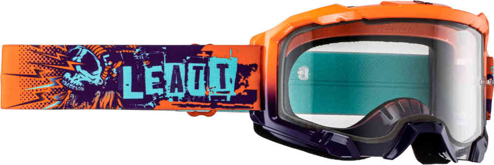 Очки для мотокросса Velocity 4.5 Graffiti 2024 Leatt, фиолетовый/бирюзовый/оранжевый