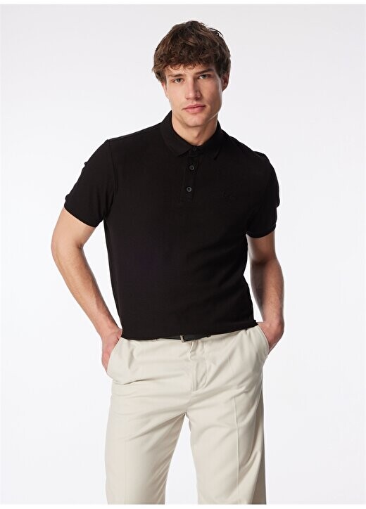 

Черная мужская футболка-поло 242 LCM 242026 TYLEN BLACK Lee Cooper, черный
