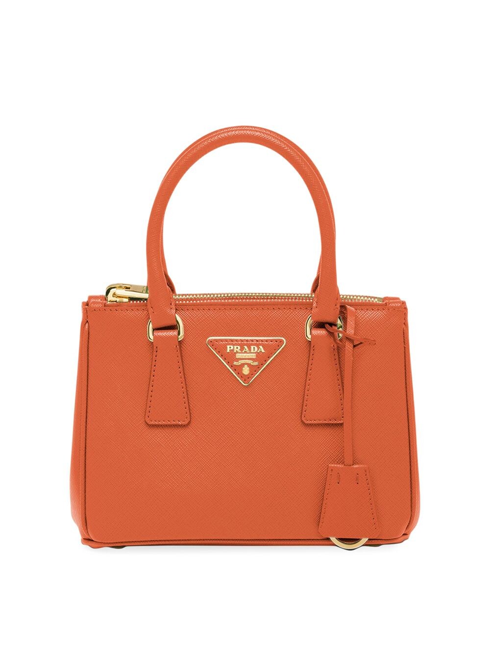 

Мини-сумка Galleria из сафьяновой кожи Prada, оранжевый