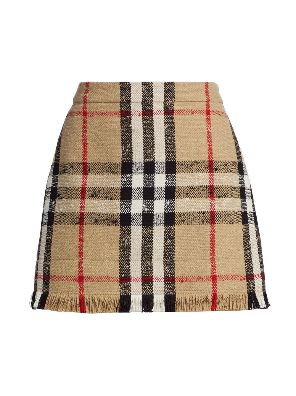 

Мини-юбка из букле в клетку Burberry, бежевый