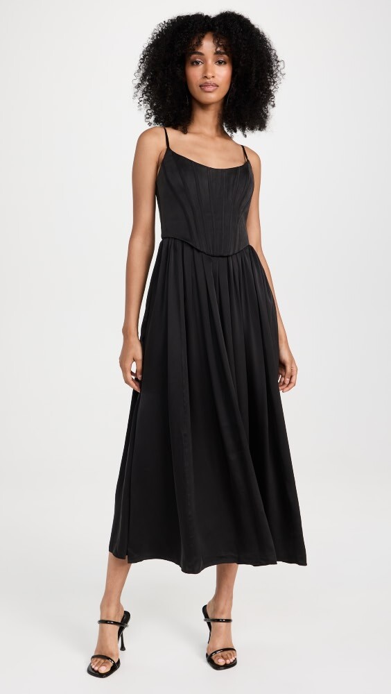 

Платье Zimmermann Silk Corset, черный