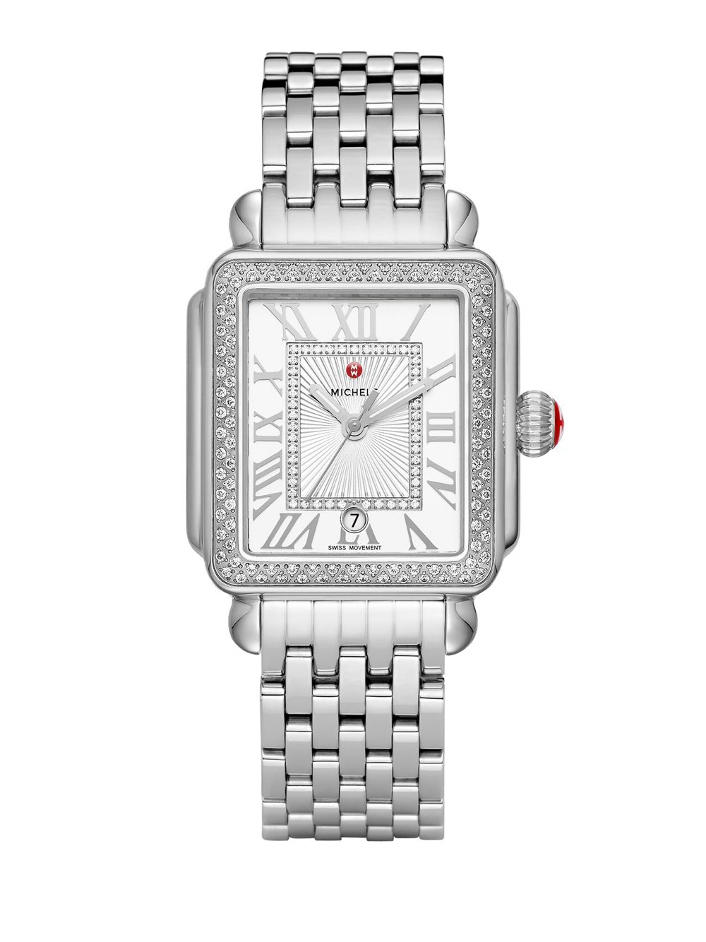 

Часы Deco Madison Diamond с браслетом из нержавеющей стали Michele, серебряный