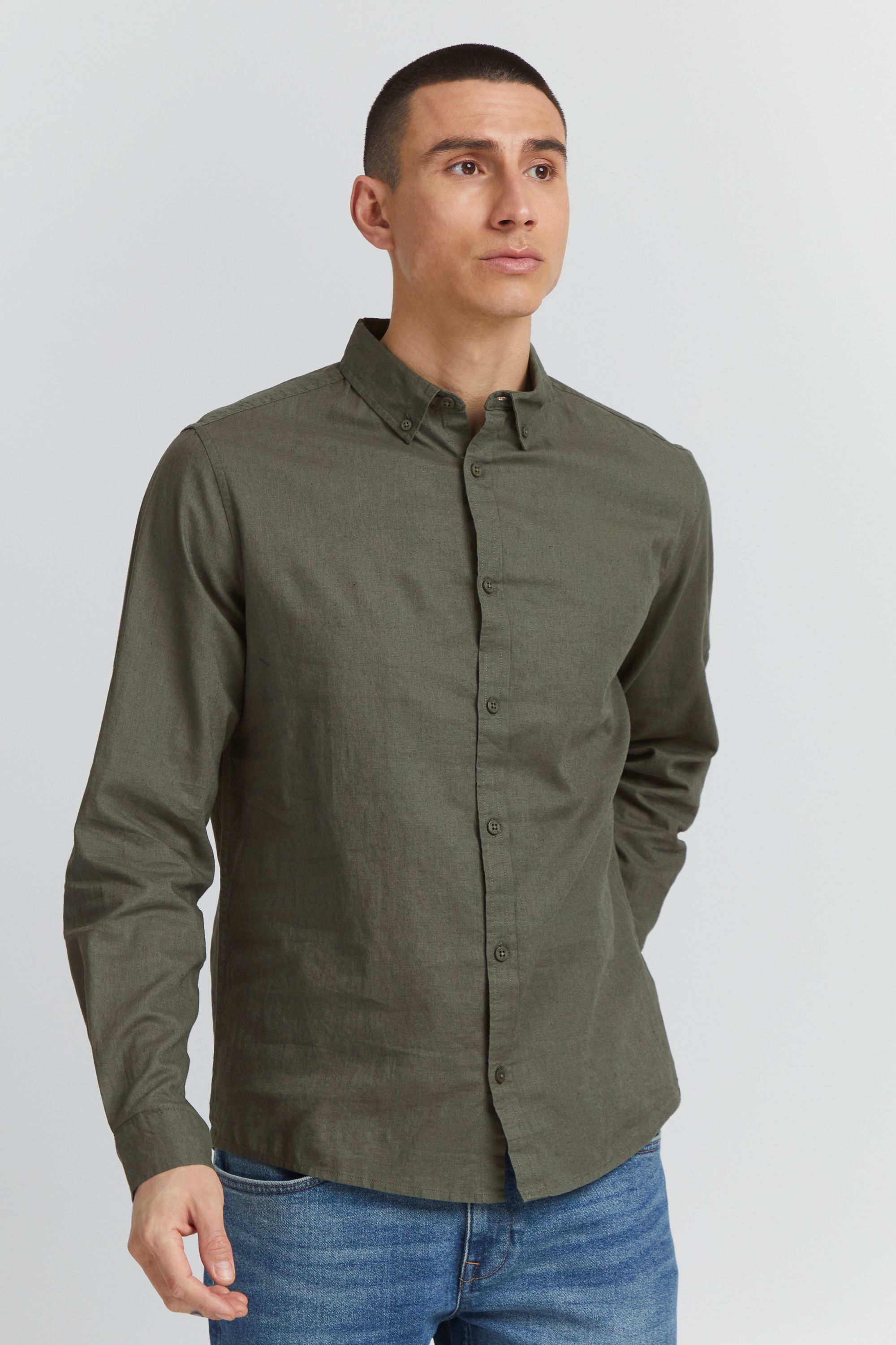 Рубашка INDICODE Langarm, зеленый