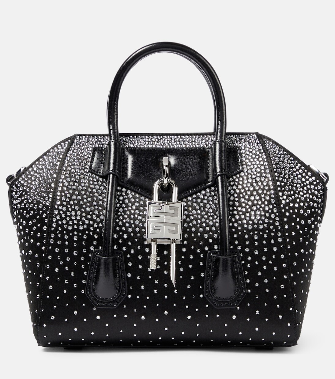 

Миниатюрная кожаная сумка-тоут antigona с декором Givenchy, черный