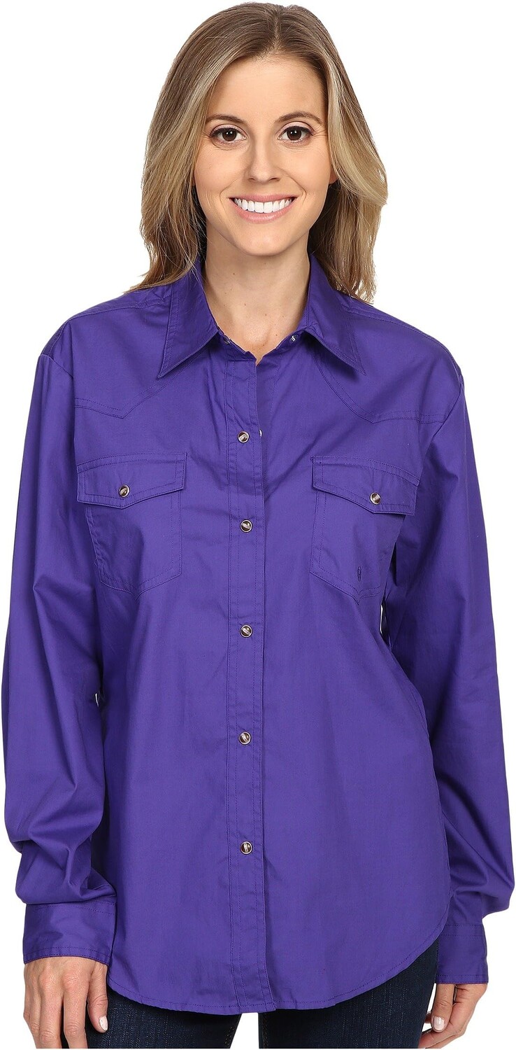 

Рубашка L/S Solid Basic Snap Front Roper, фиолетовый