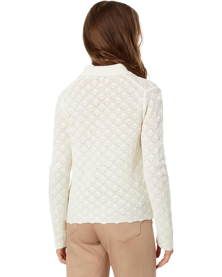 

Свитер Vince Lace Stitch Polo, белый