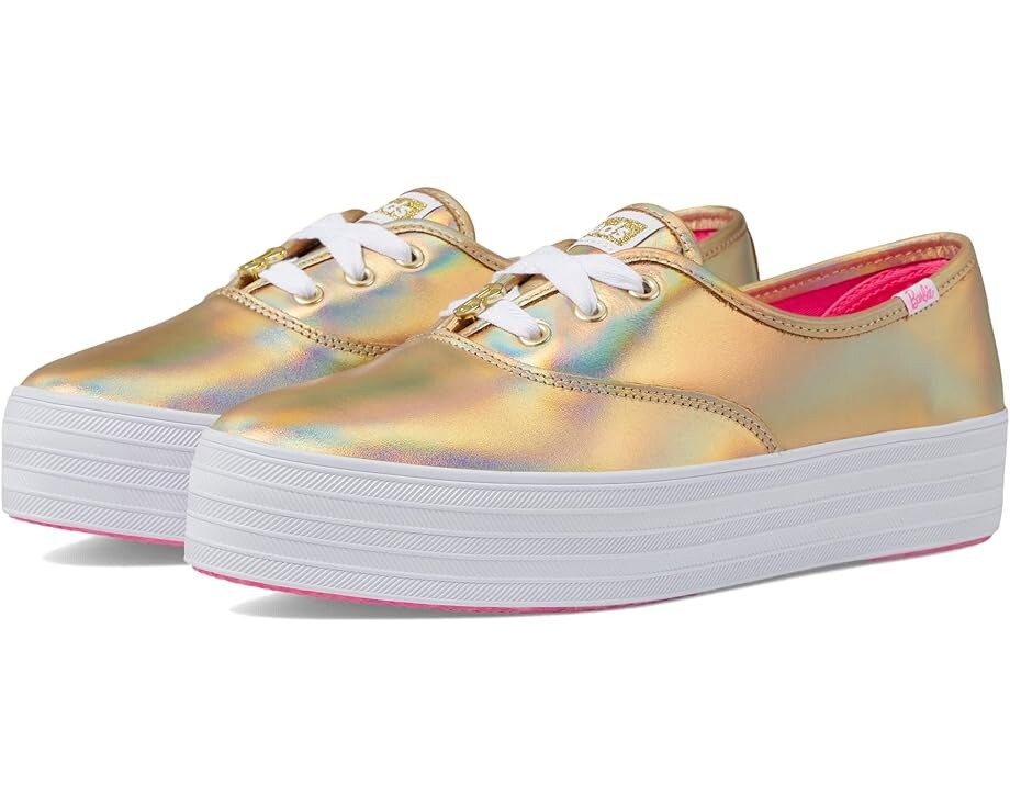

Кроссовки Keds X Barbie Point Lace-Up, цвет Gold Leather