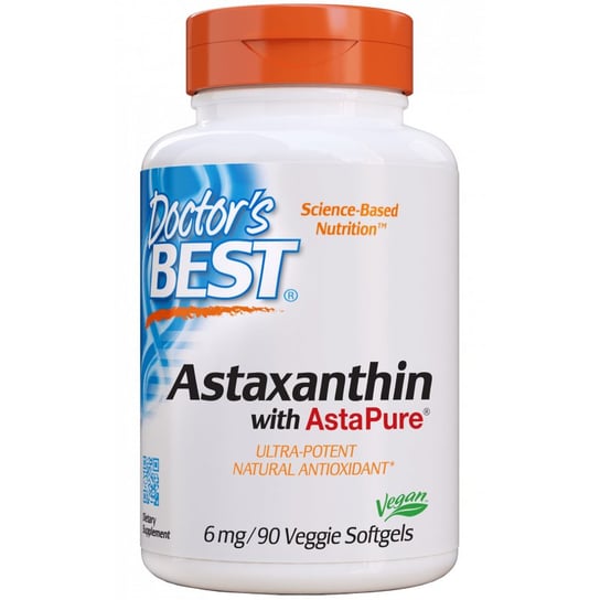 Doctor'S Best, Астаксантин, 90 капсул Inna marka doctor s best астаксантин с astareal 6 мг 90 растительных капсул