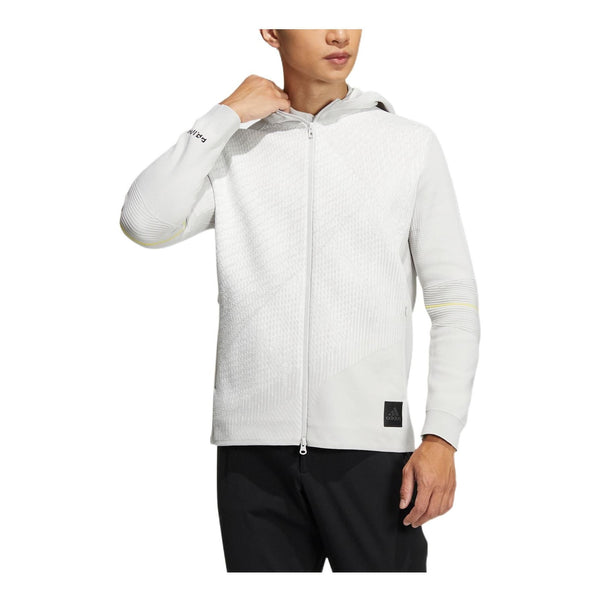 

Куртка Men's adidas Primeknit Jkt Solid Color Stripe Alphabet Embroidered Zipper Hooded Long Sleeves Jacket White, белый