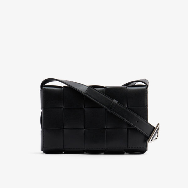 

Кожаная сумка через плечо Cassette Bottega Veneta, черный