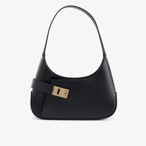 

Кожаная сумка на плечо Archive с фирменной бляшкой Ferragamo, цвет nero