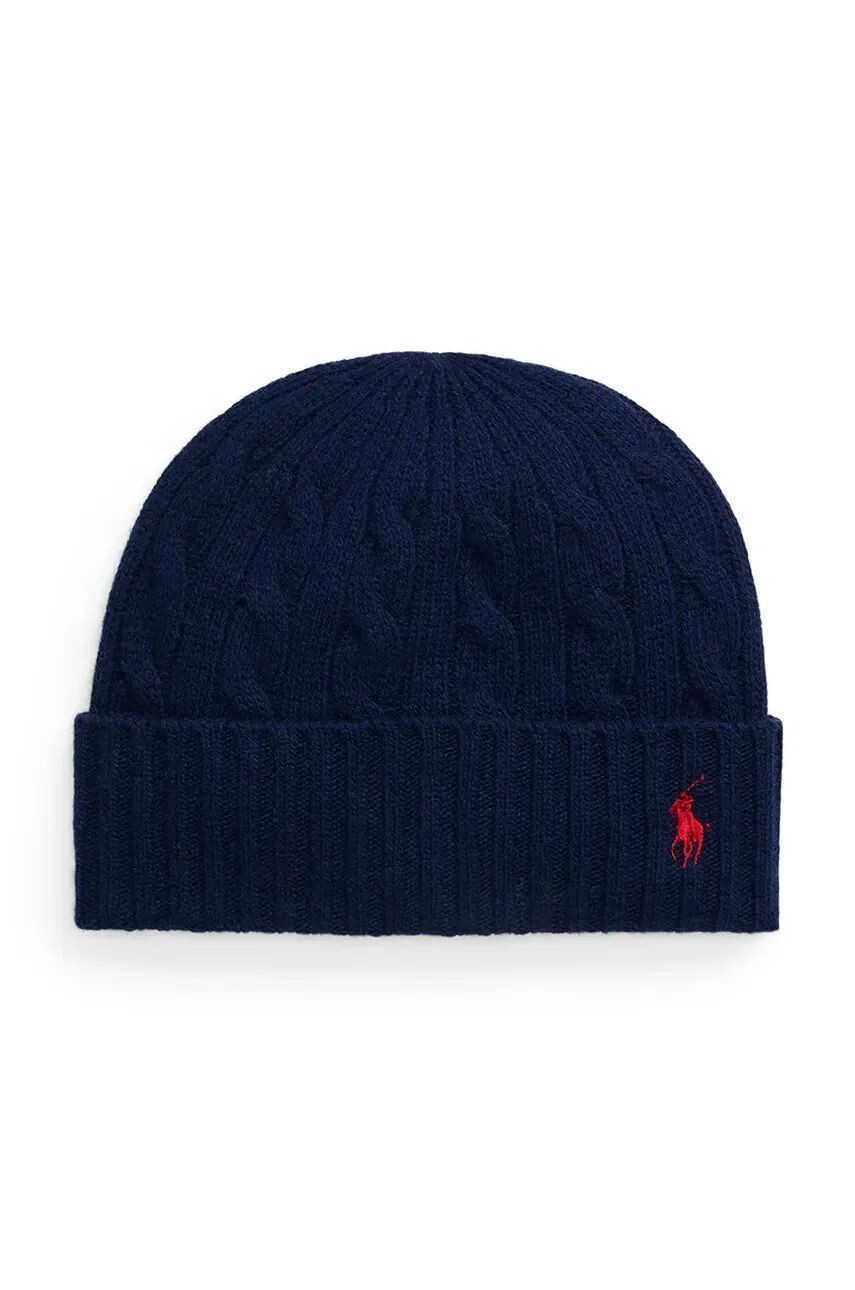 

Шерстяная кепка Polo Ralph Lauren, темно-синий