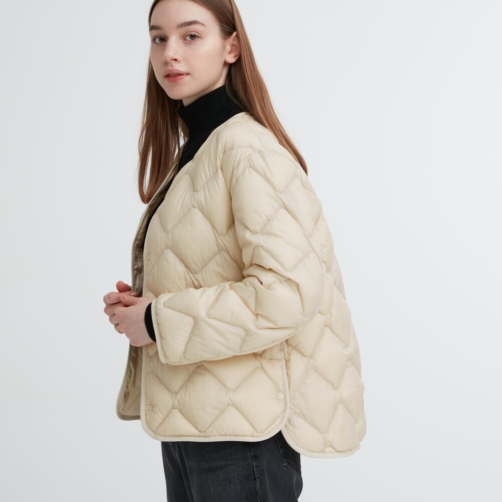 

Куртка Uniqlo легкая повседневная премиум-класса, светло-бежевый