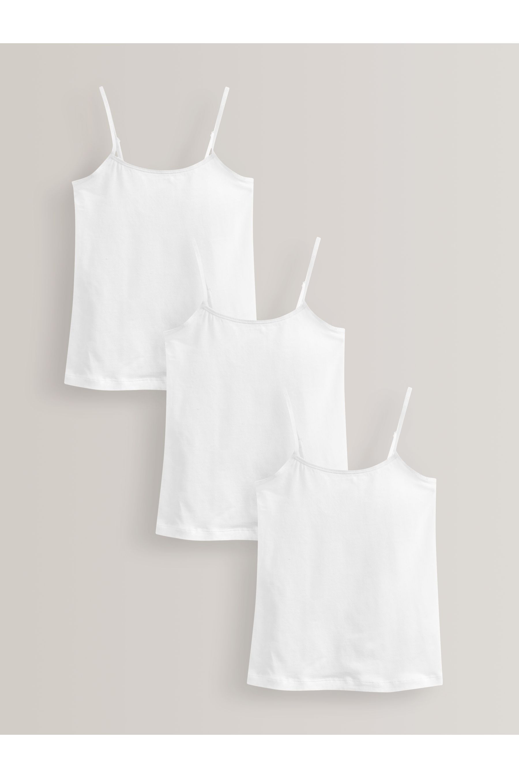 Комплект из 3 футболок на эластичных бретелях Next, белый