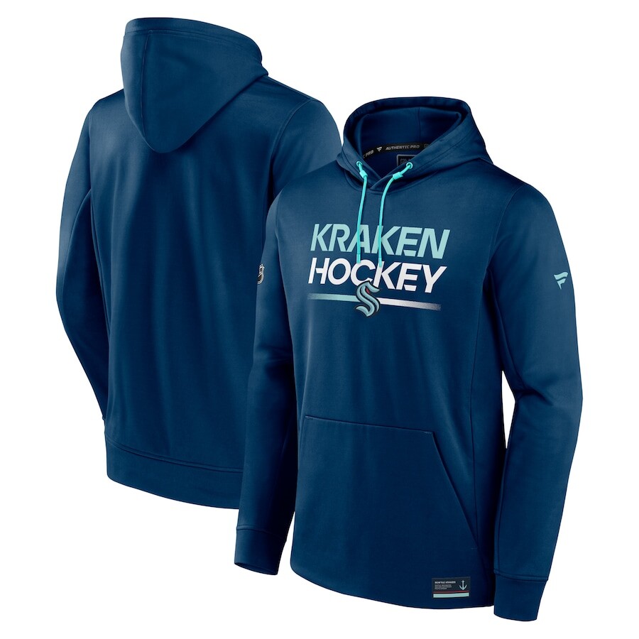 

Пуловер с капюшоном Fanatics Branded Seattle Kraken, синий