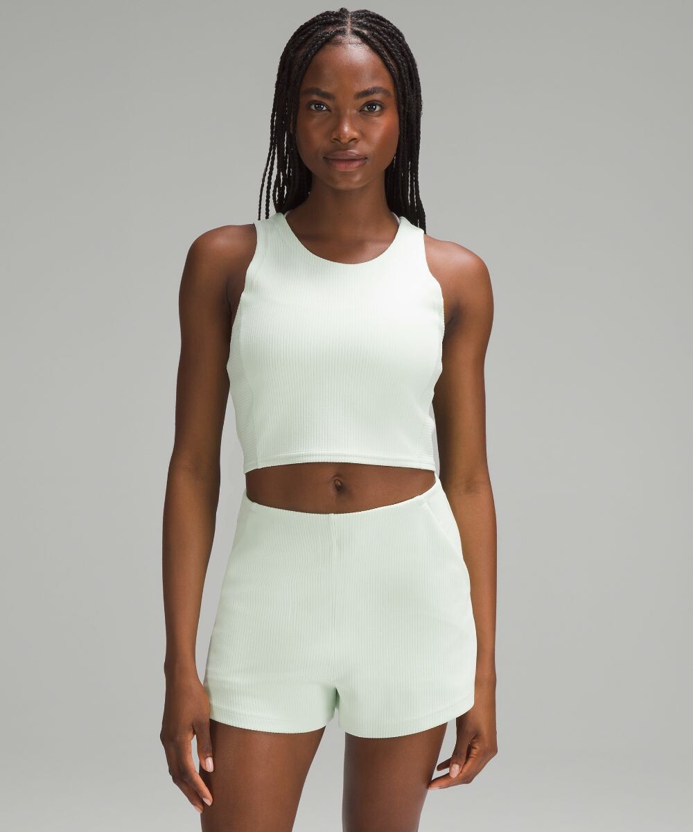 

Укороченная майка Softstreme в рубчик Lululemon, зеленый