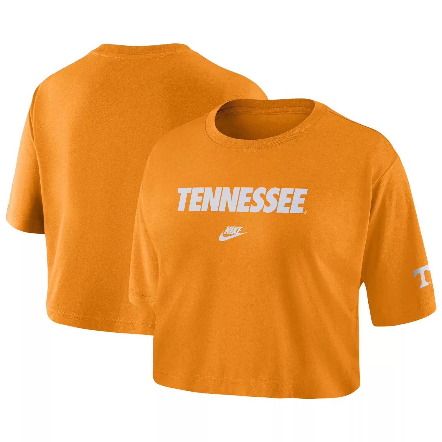 

Женская укороченная футболка Nike Tennessee Orange Tennessee Volunteers Wordmark Nike