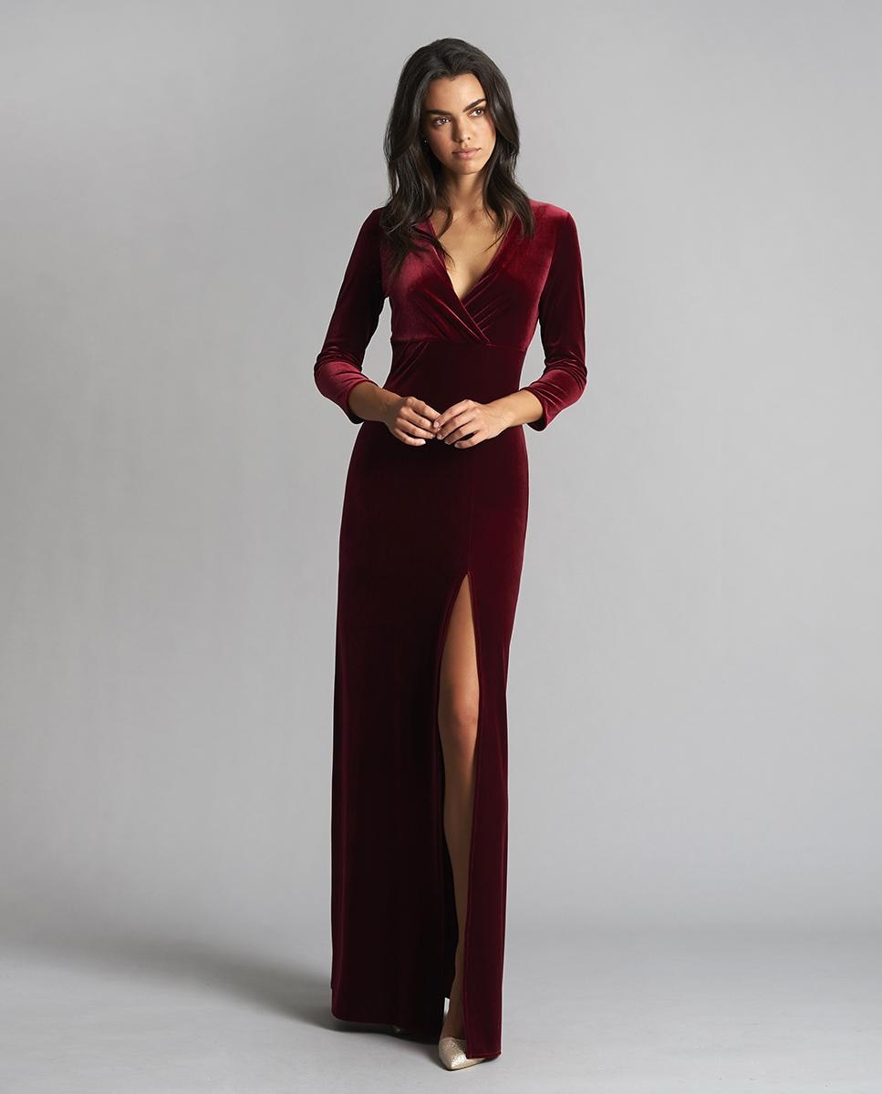 Длинное женское платье с V-образным вырезом Veneno en la piel, красный платье с запахом длинное chambord l синий