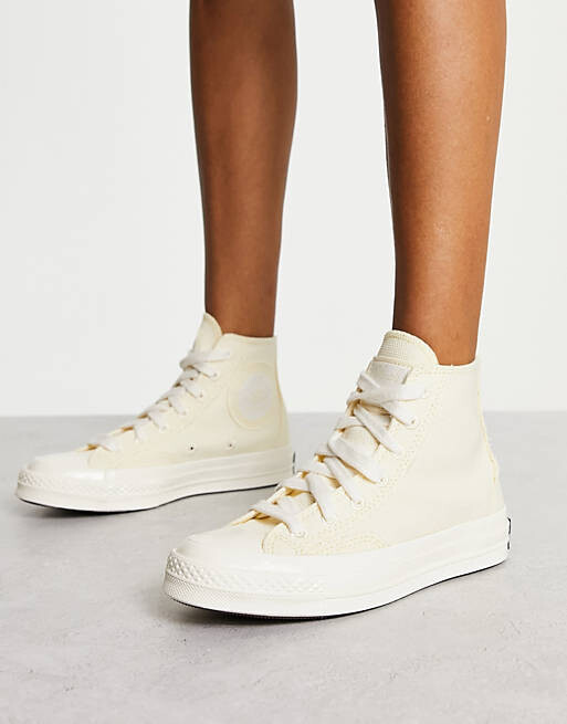 

Белые кроссовки Converse Chuck 70 Hi Raw Edge, Белый
