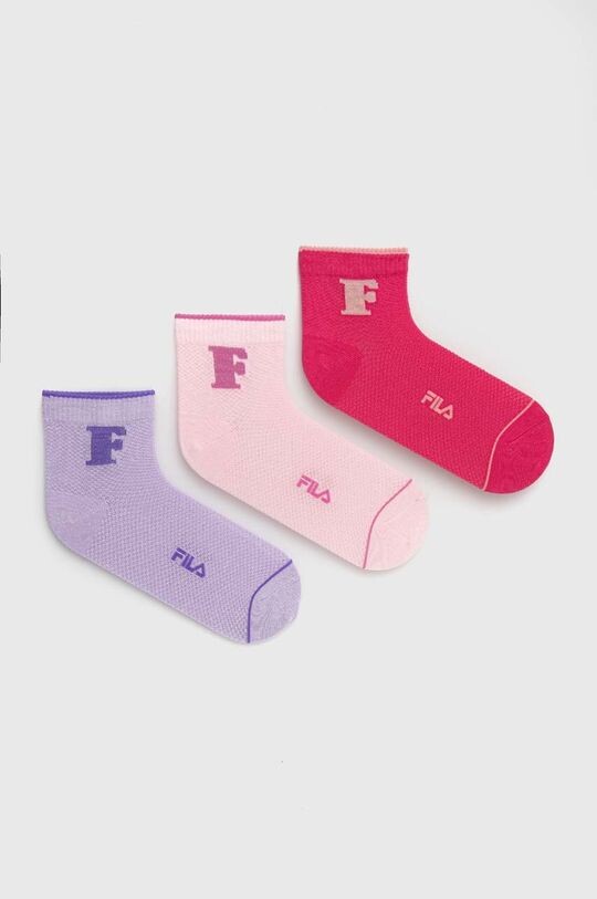 

3 пары носков Fila, фиолетовый