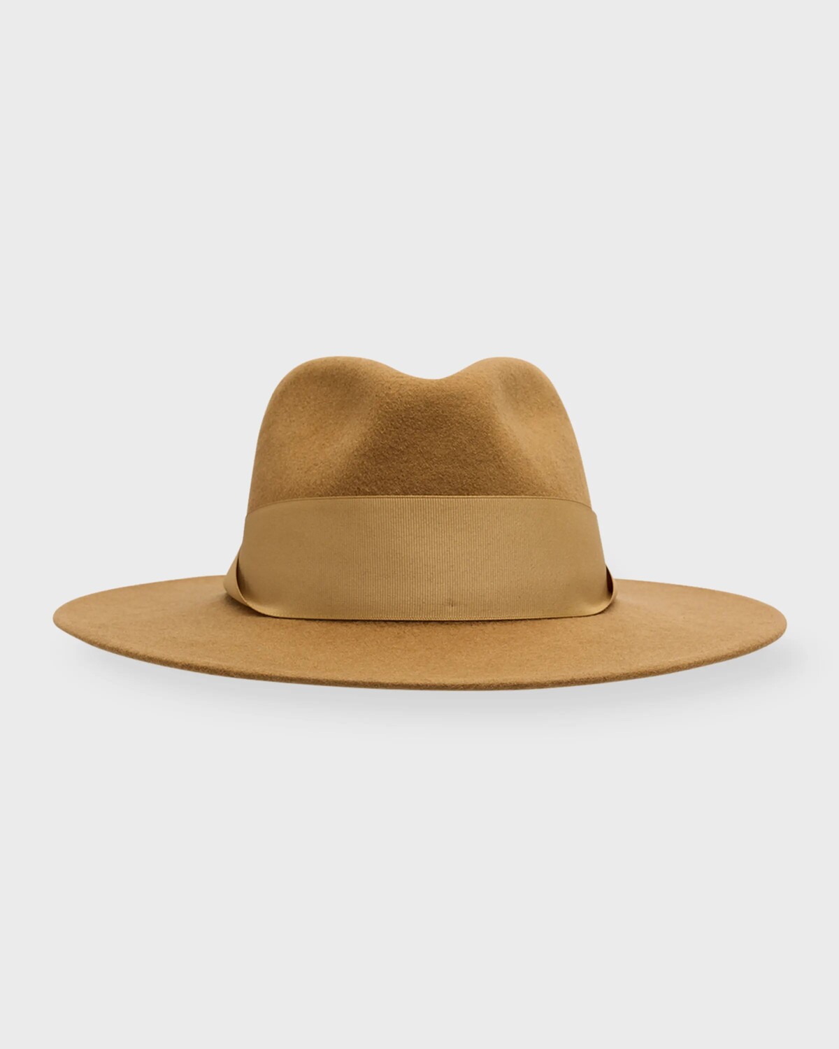 

Федора из агуакатной шерсти с репсовой лентой Sensi Studio, цвет Camel Khaki