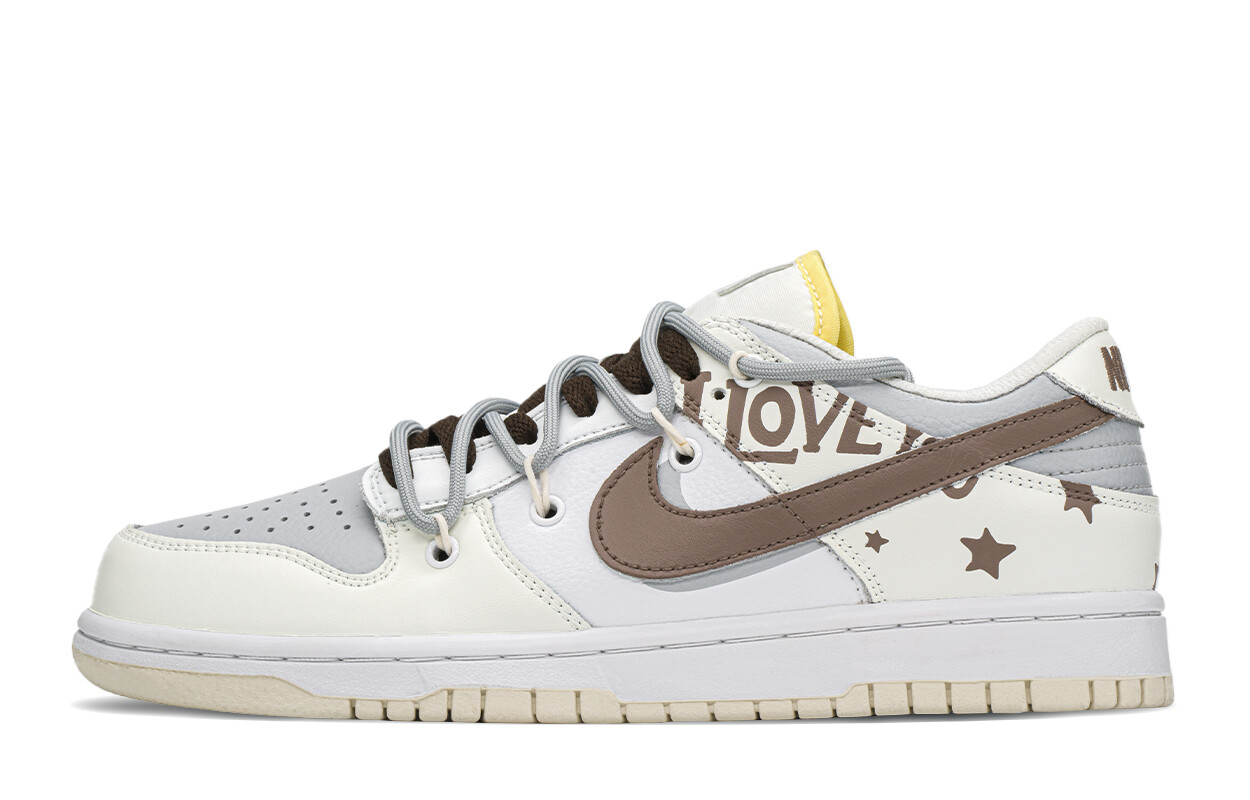 

Кроссовки Nike Dunk Skateboarding Shoes Women's Low-top Brown/beige, коричневый
