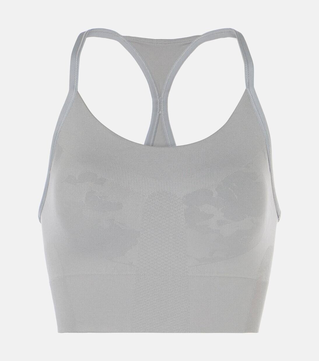 

Спортивный бюстгальтер с логотипом Adidas By Stella Mccartney, цвет clear onix