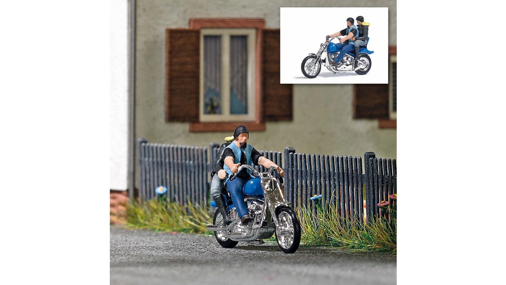 Busch Modellspielwaren Набор действий: американский мотоцикл с парой байкеров busch modellspielwaren набор действий почтовая доставка
