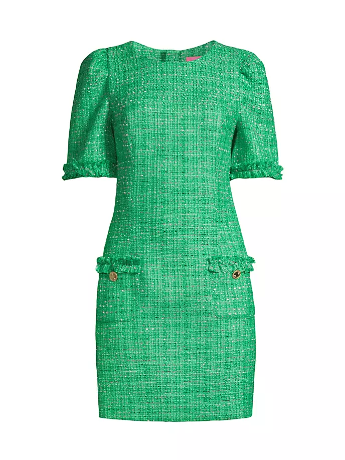 Твидовое мини-платье Ryner Bouclé Lilly Pulitzer, цвет kelly green