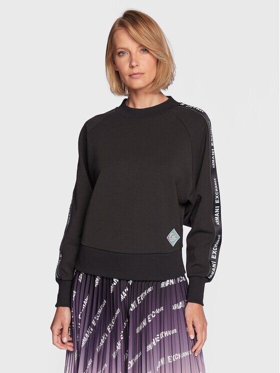 

Толстовка свободного кроя Armani Exchange, черный