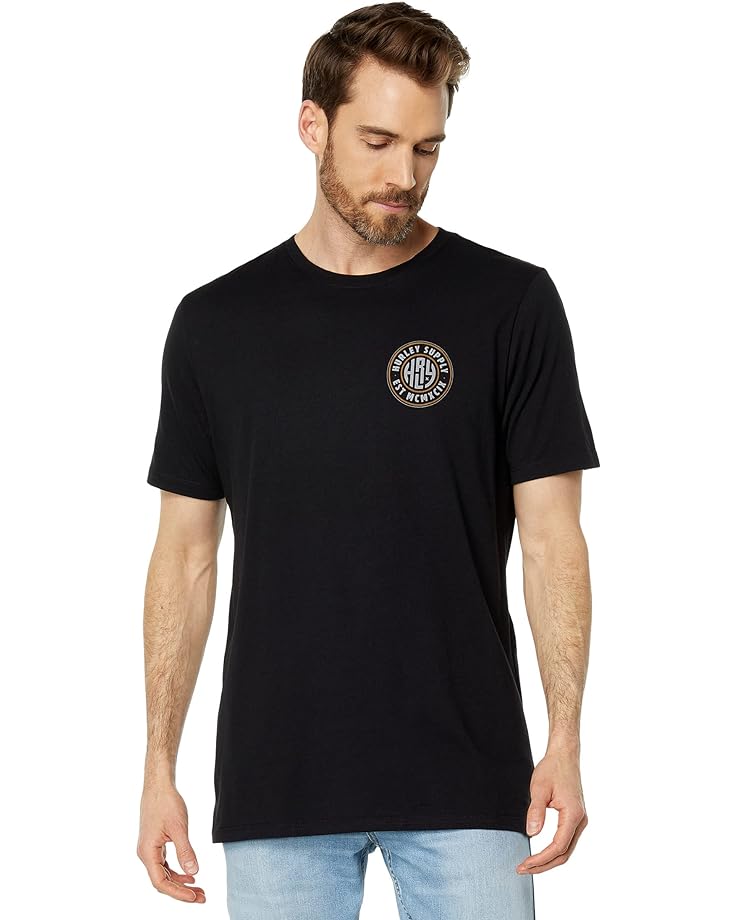 Футболка Hurley Emblem Short Sleeve Tee, черный футболка hurley four corners short sleeve tee цвет charcoal fern