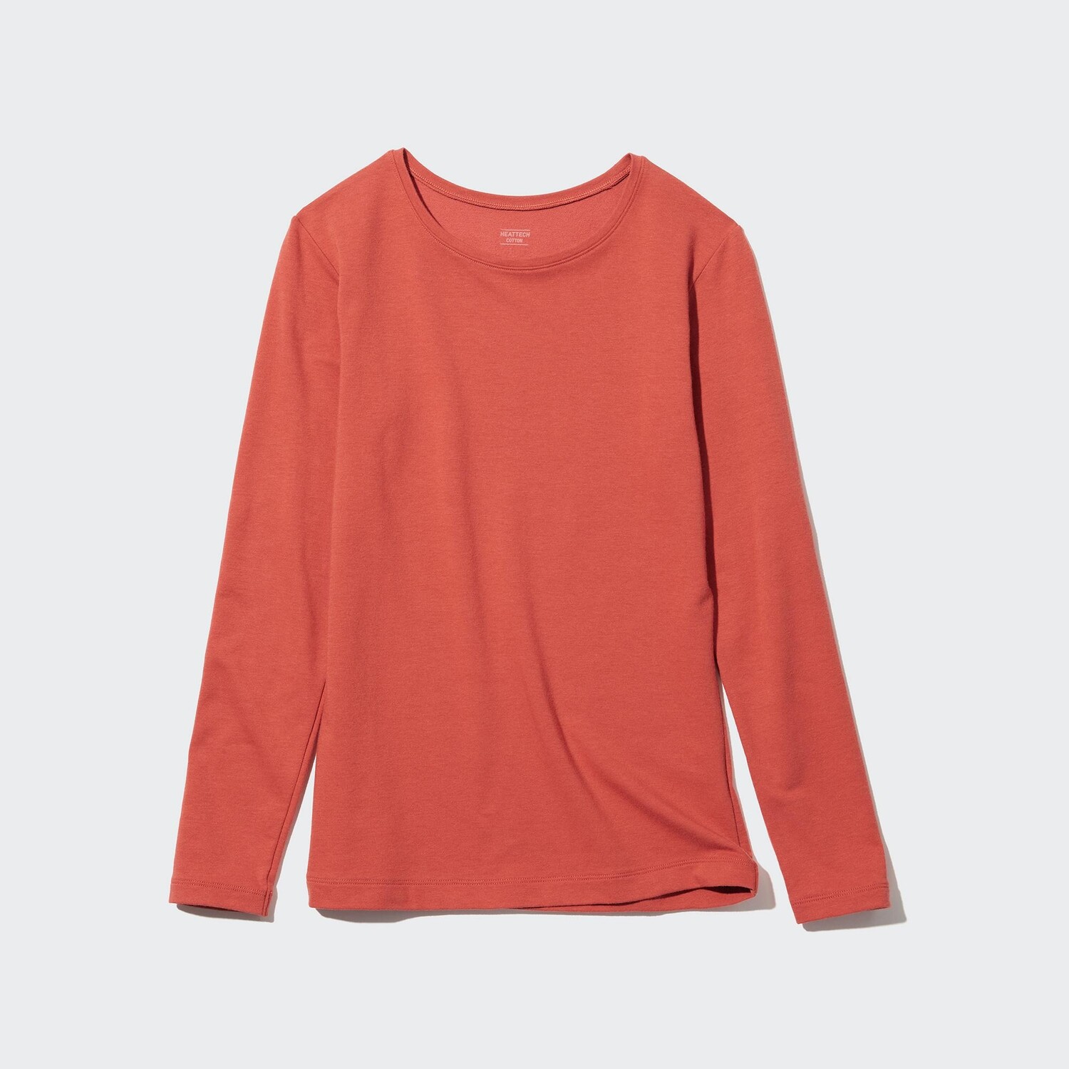 

Футболка хлопковая Uniqlo Heattech с круглым вырезом, оранжевый