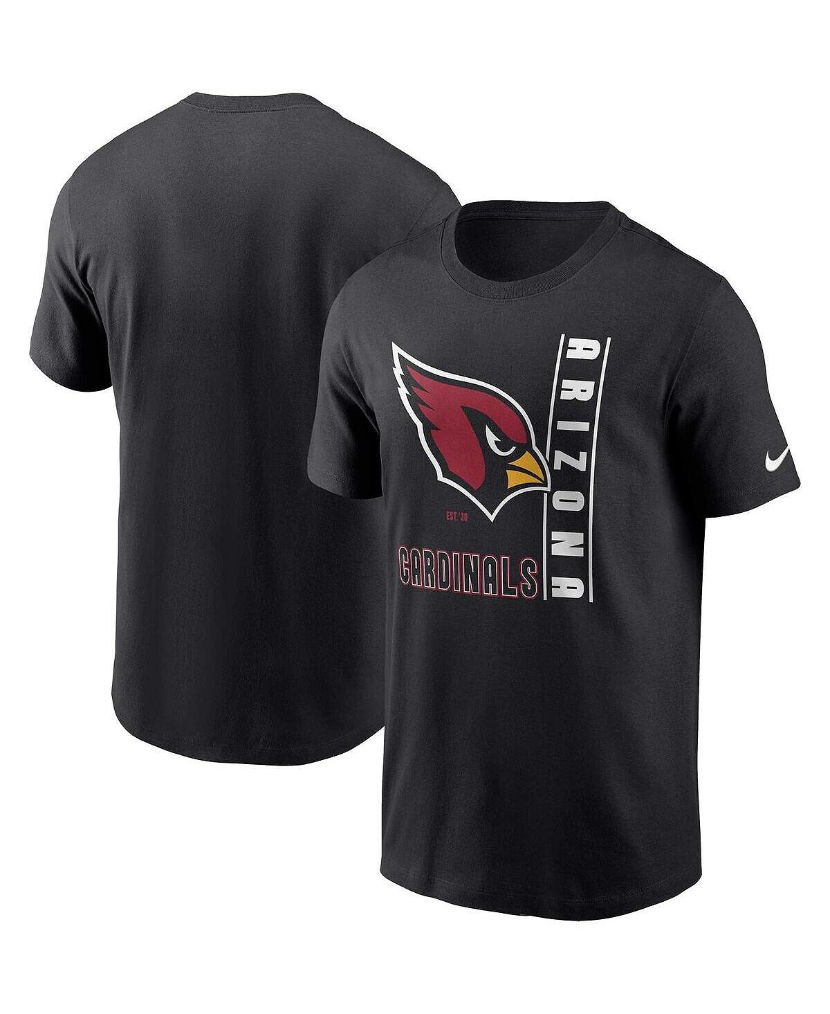 

Мужская черная футболка Arizona Cardinals Lockup Essential Nike, Черный