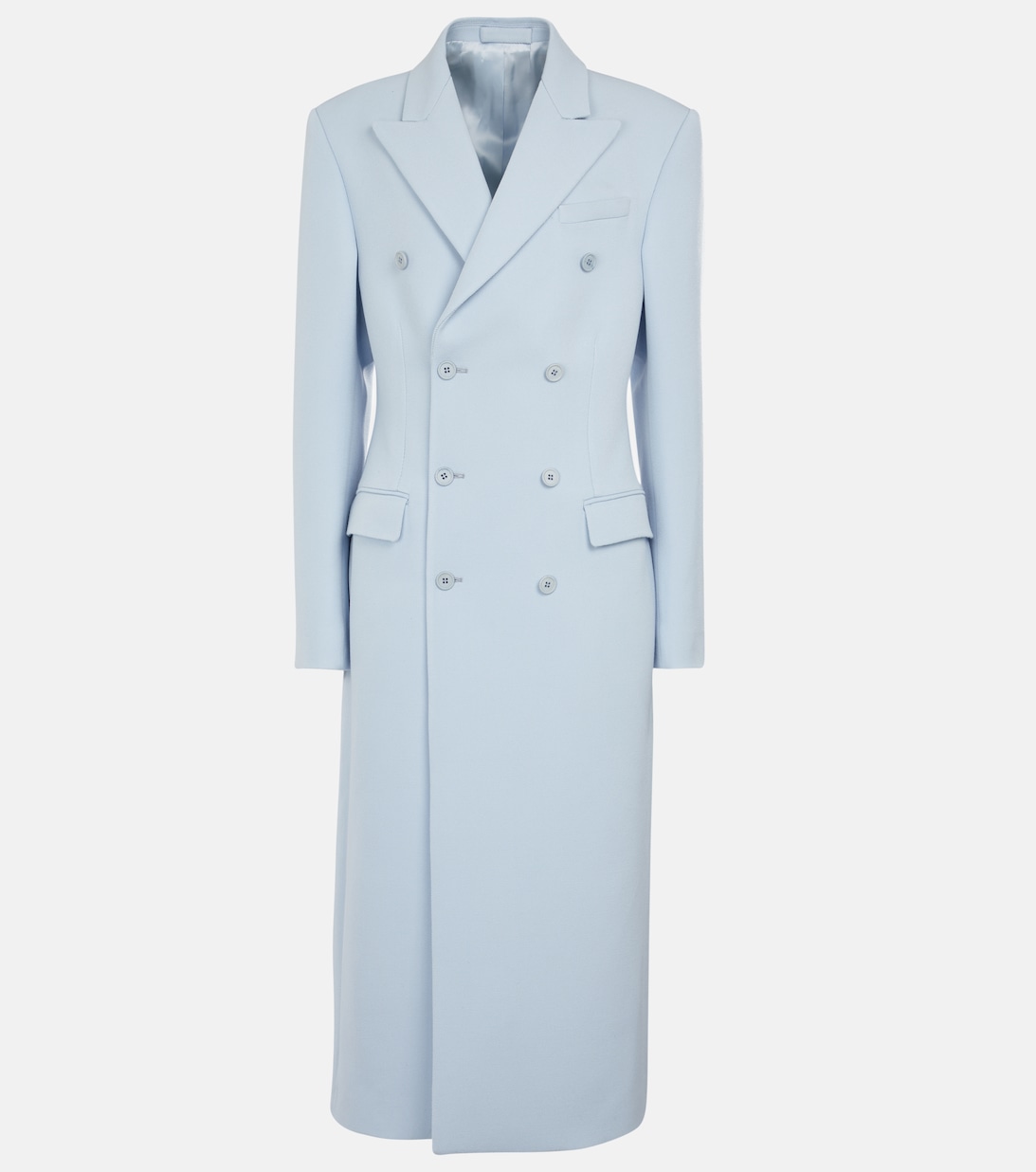 Двубортное шерстяное пальто WARDROBE.NYC, синий