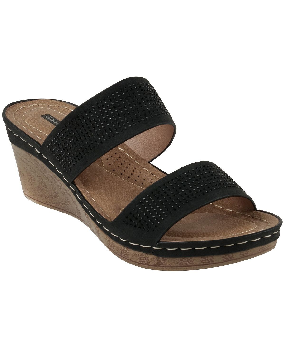 

Женские босоножки на танкетке Madore с украшением GC Shoes, черный
