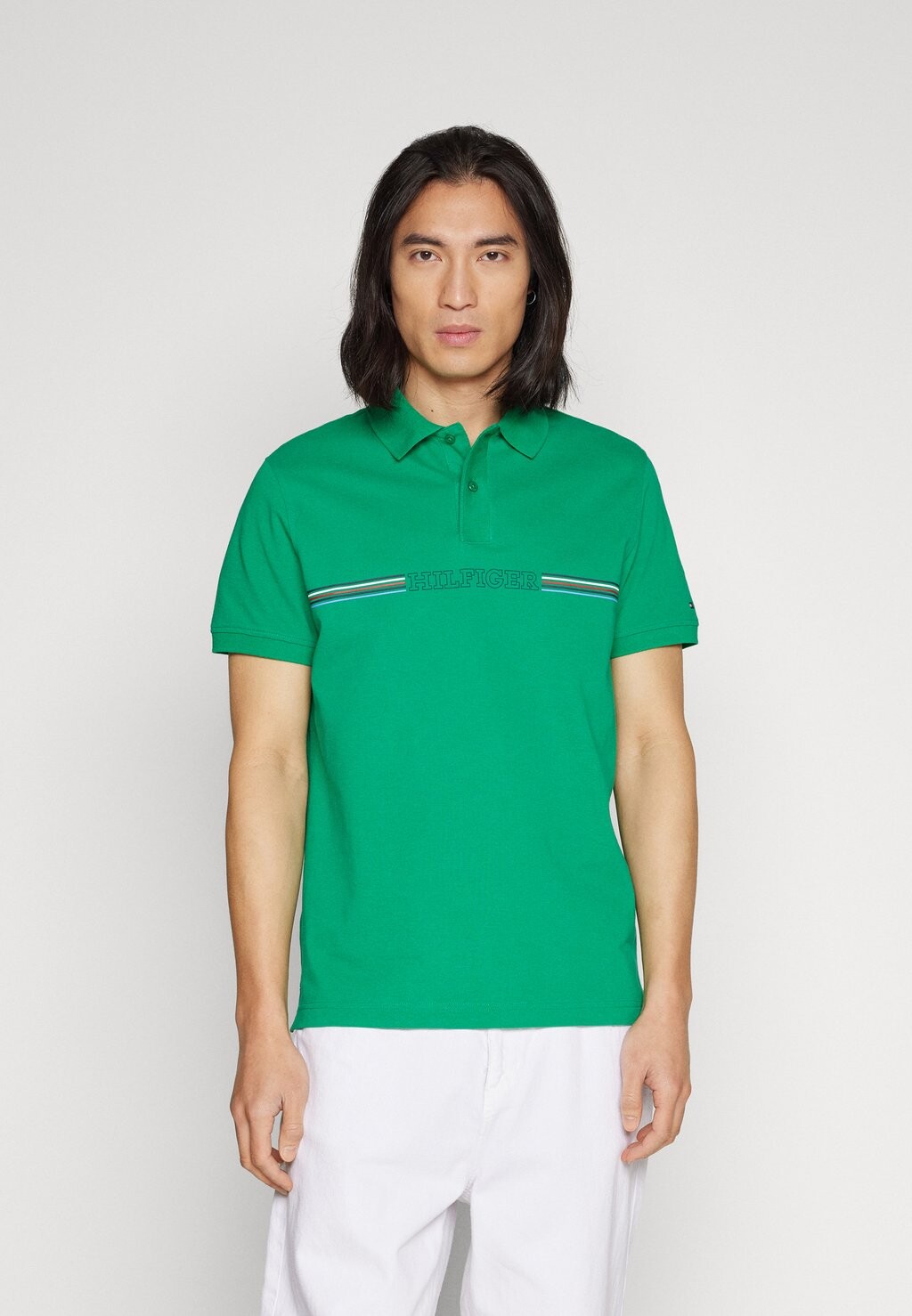 

Рубашка-поло STRIPE CHEST REG Tommy Hilfiger, цвет olympic green