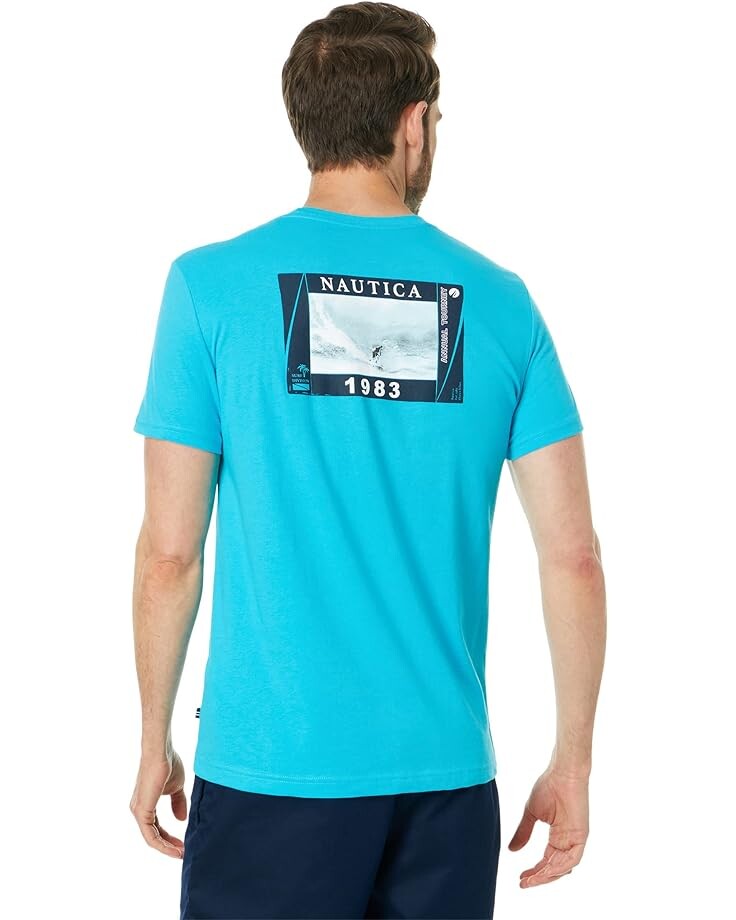 

Футболка Nautica Sustainably Crafted Surf Division Graphic, синий