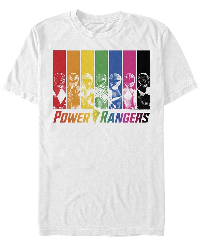 Мужская футболка с коротким рукавом Rainbow Rangers с круглым вырезом Fifth Sun, белый фигурка reaction figure mighty morphin power rangers wave 2 – scorpina 9 см
