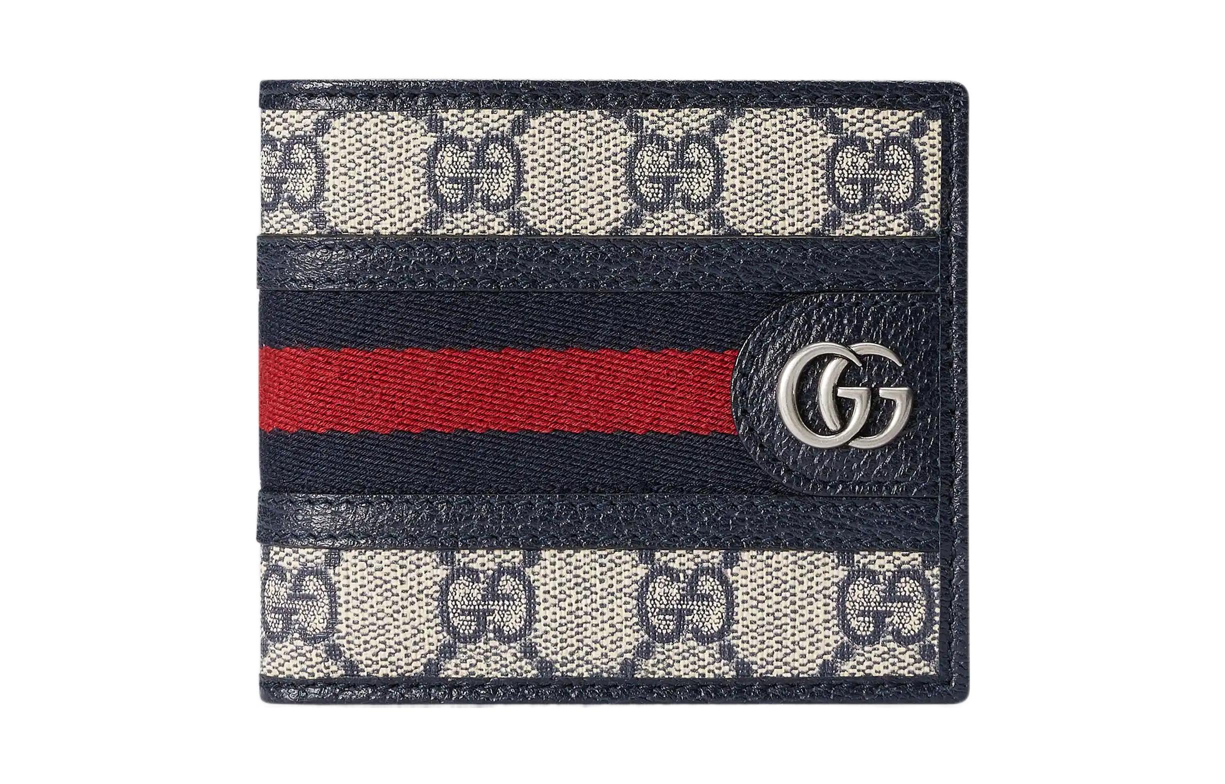 

Кошелек GUCCI Men's Canvas Ophidia Logo, синий / бежевый / красный