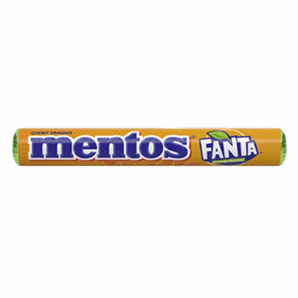 

Mentos Chew Dragees Fanta Драже со вкусом апельсина индивидуально 37,5г Cfp Brands