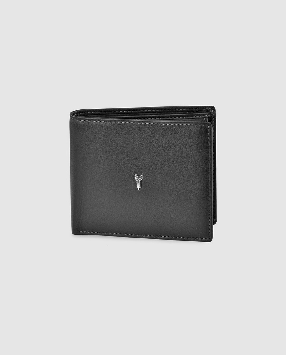 Мужской кожаный кошелек в американском стиле Yanko, черный