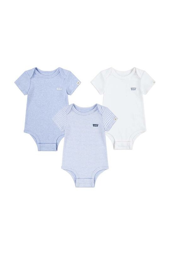 

Levi's Хлопковое детское боди LVN 3PK BODYSUIT SET, 3 шт., синий