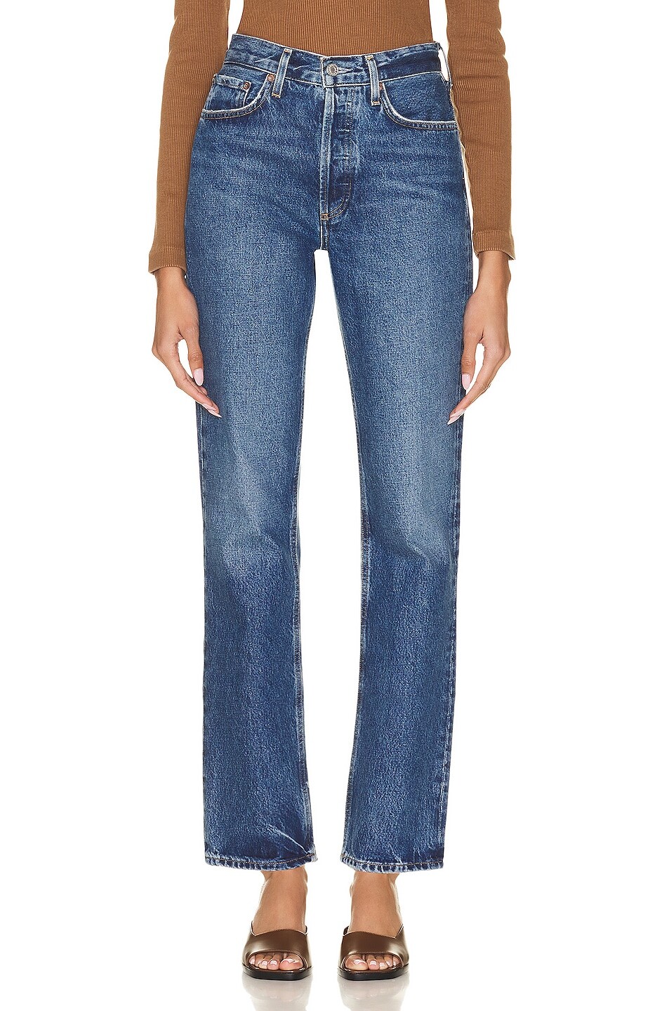 

Брюки Agolde Lana Mid Rise Vintage Straight, цвет Pattern