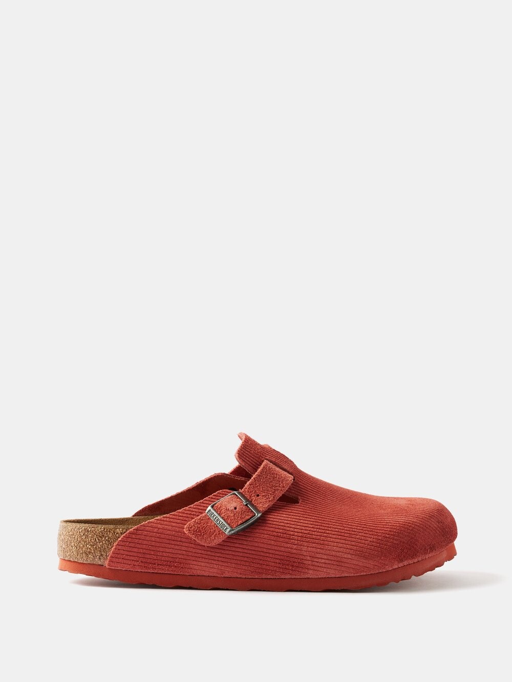 

Сабо boston из тисненой замши Birkenstock, красный